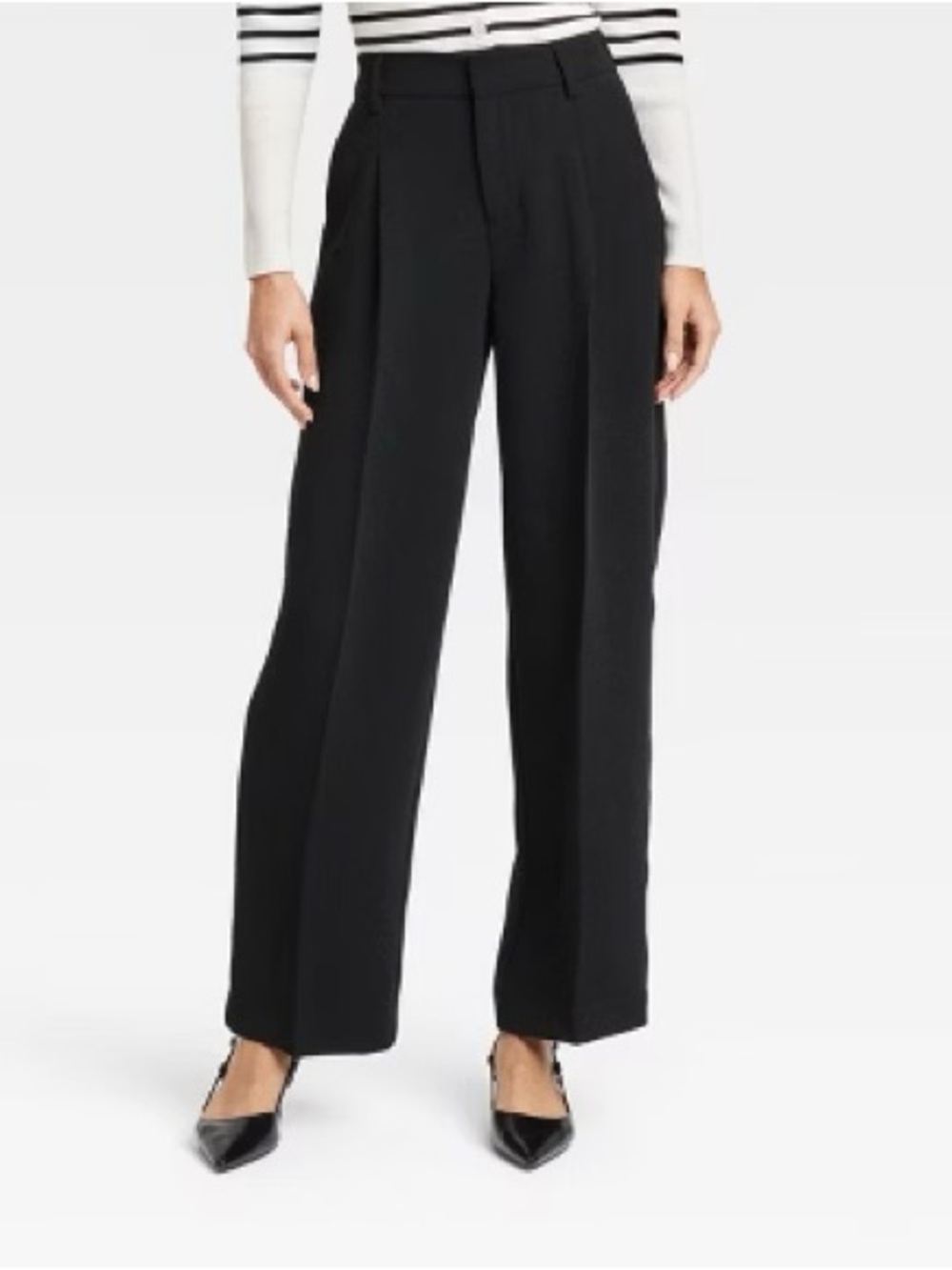 Rachel Zoe Wide Leg Trouser Pants in Black Like New Sz 4